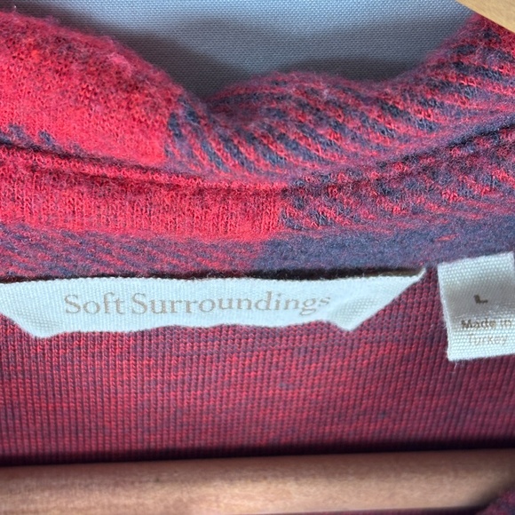 Soft Surroundings Mad About Buffalo Plaid Long Sleeve Tunic Top Sz L Long Sleeve - Picture 5 of 10